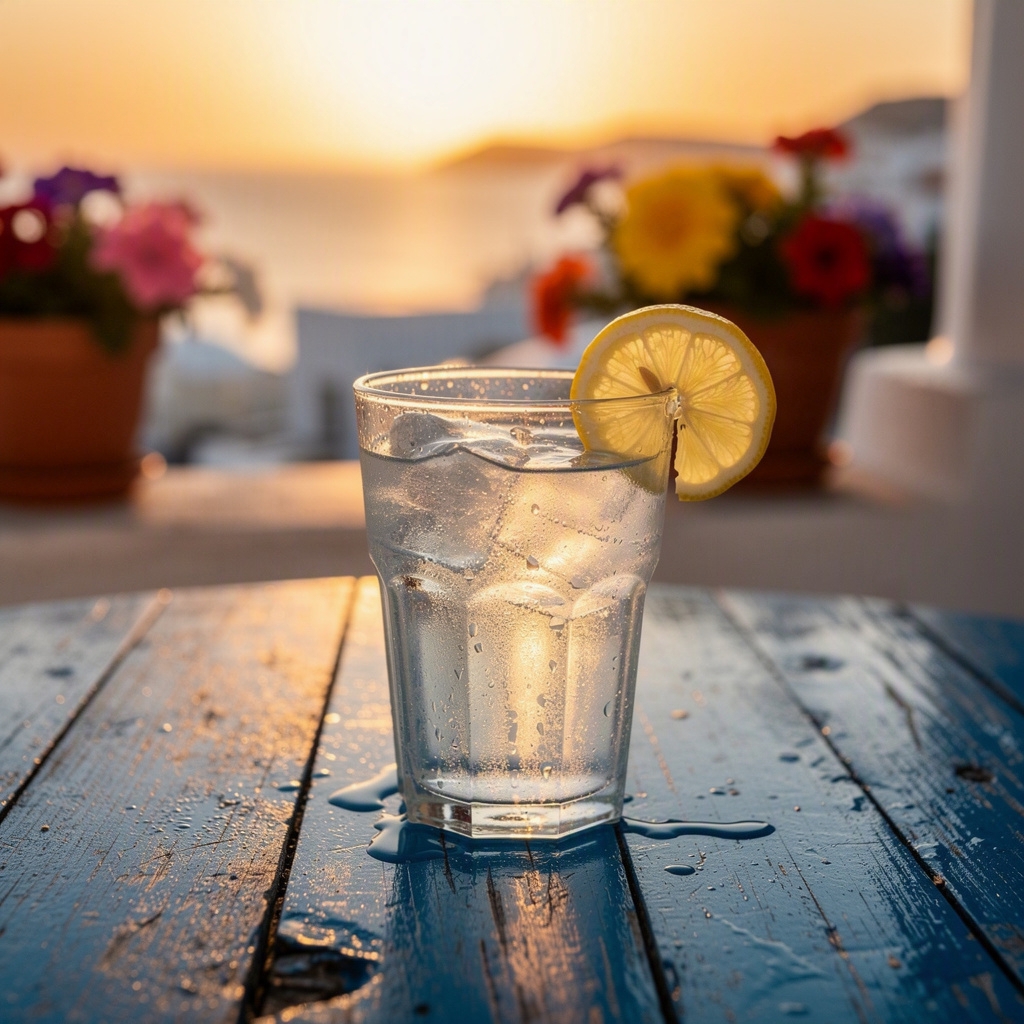 ouzo longdrink mit zitrone
